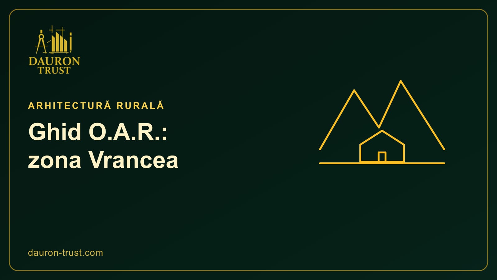 Munți și casă, simbol pentru ghidul O.A.R. al zonei Vrancea