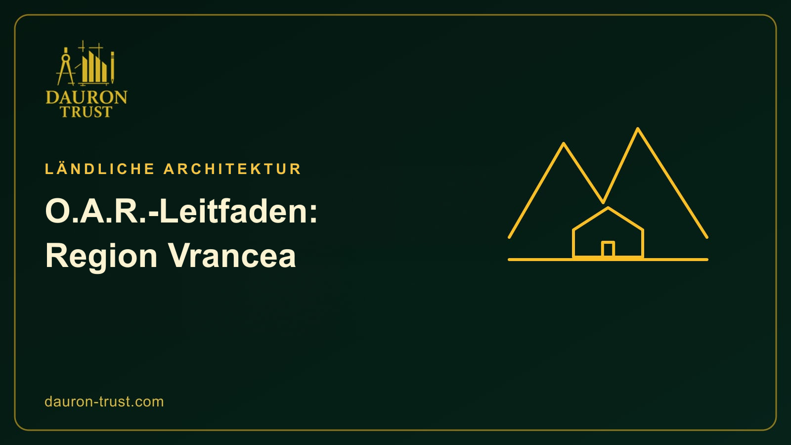Berge und ein Haus als Illustration des O.A.R.-Leitfadens für die Region Vrancea