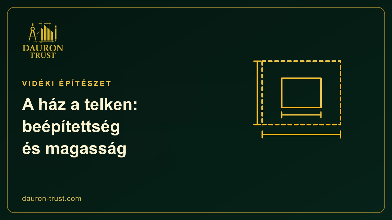 Telekterv elhelyezett és méretezett házzal, a beépítettséghez és a magassági korlátokhoz