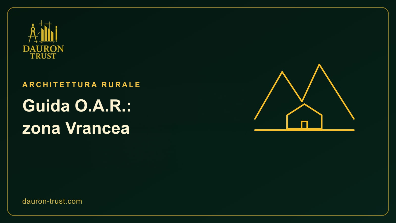 Montagne e una casa, simbolo della guida O.A.R. per la zona di Vrancea